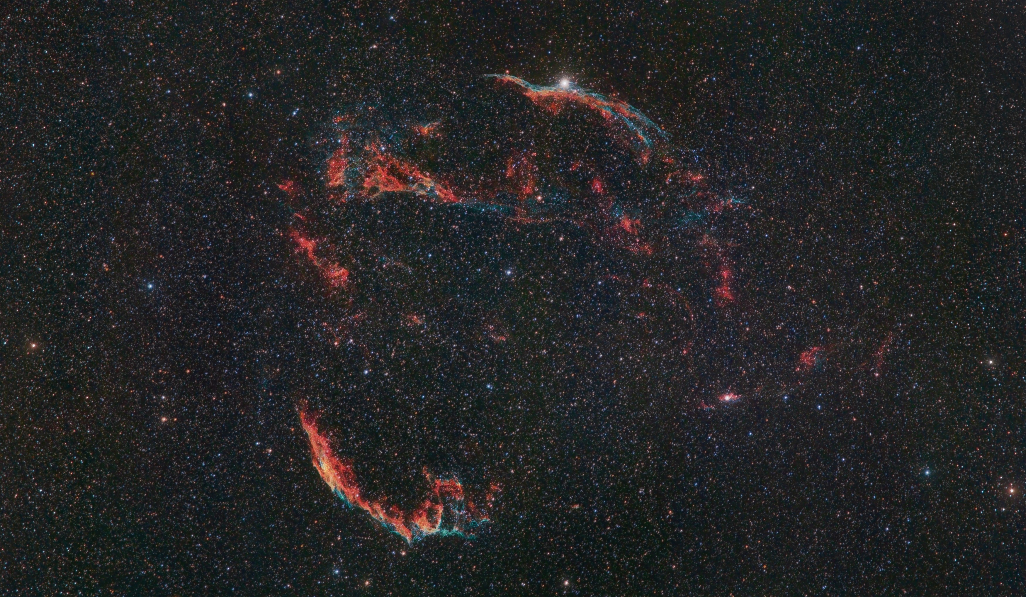 Photo by Neven Krcmarek: Veil nebula, remnant of a dying star and astronomical mystery